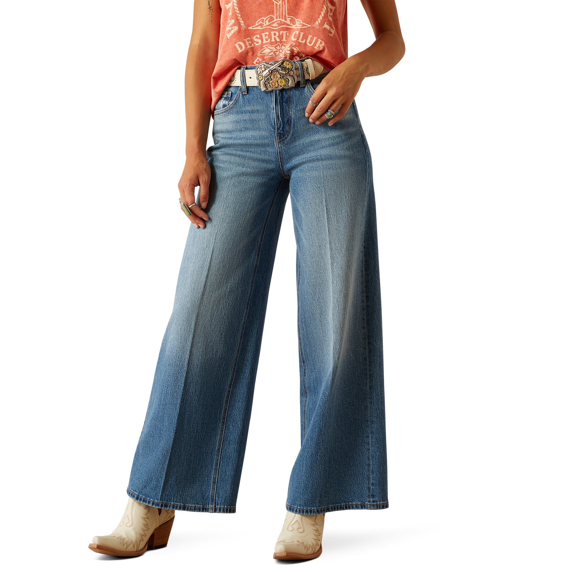 Ariat High-Rise Jazmine Flare in Burgundy