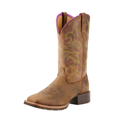 Women's Hybrid Rancher Western Boots in Distressed Brown 10018527 Ariat