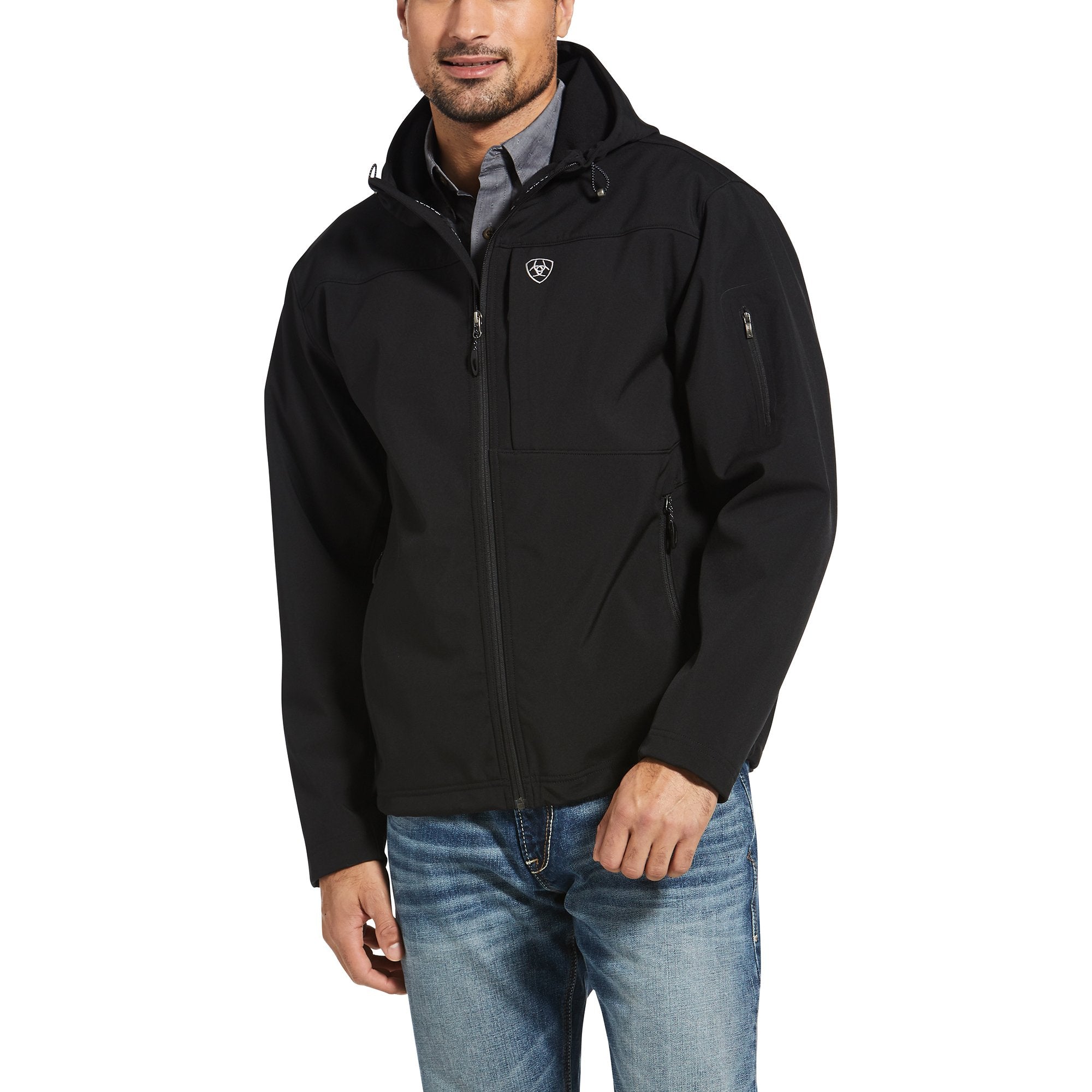 vernon hooded softshell water resistant jacket