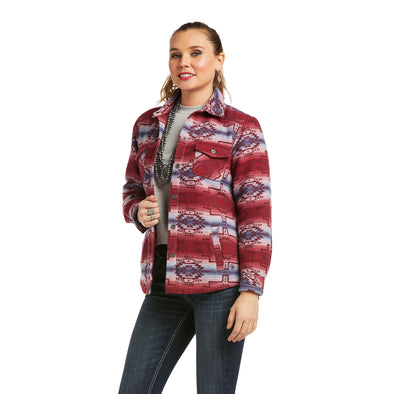 Women's R.E.A.L. Shacket Shirt Jacket in Tucson Stripe 10037455 Ariat