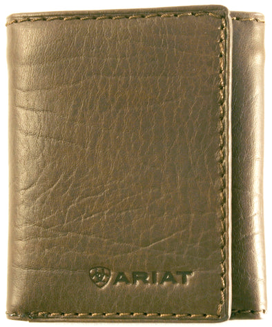 Ariat Tri-Fold Wallet - Logo Dark Brown WLT3107A