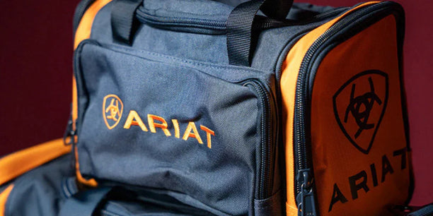Ariat gear bag collection featuring sports bags, cooler bags and vanity bags