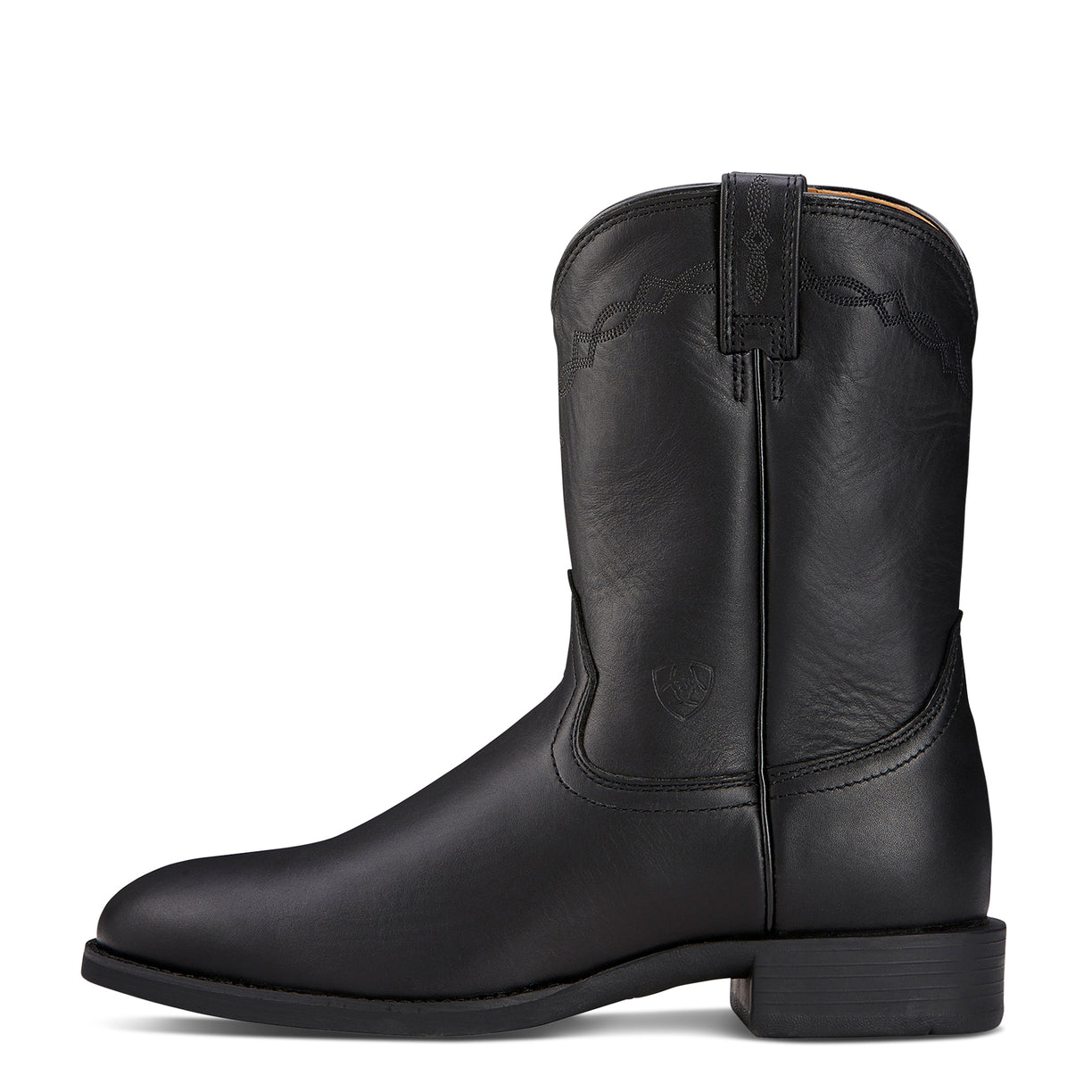 Ariat Men's Roper Boots in black leather - Side