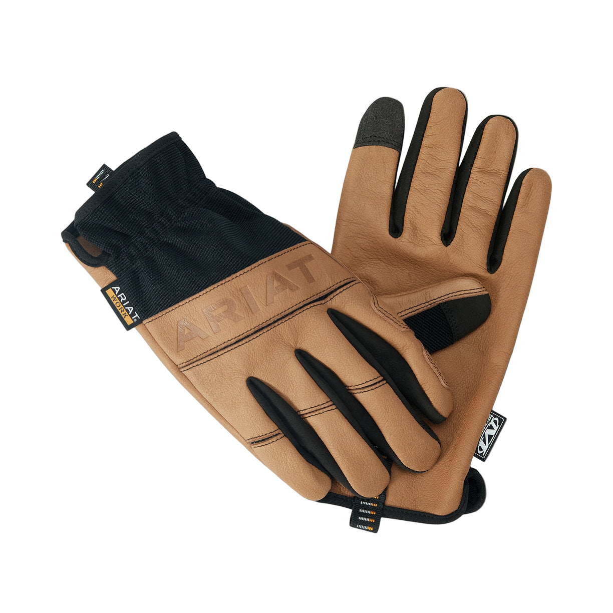 Ariat Flexpro Leather Work Gloves in brown leather