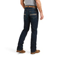 Ariat Men's M5 Straight Winfield Straight Leg Jeans in dark blue denim - Back