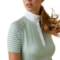 Ariat Women's Aptos Vent Show Shirt in Aqua Foam Colour Detail