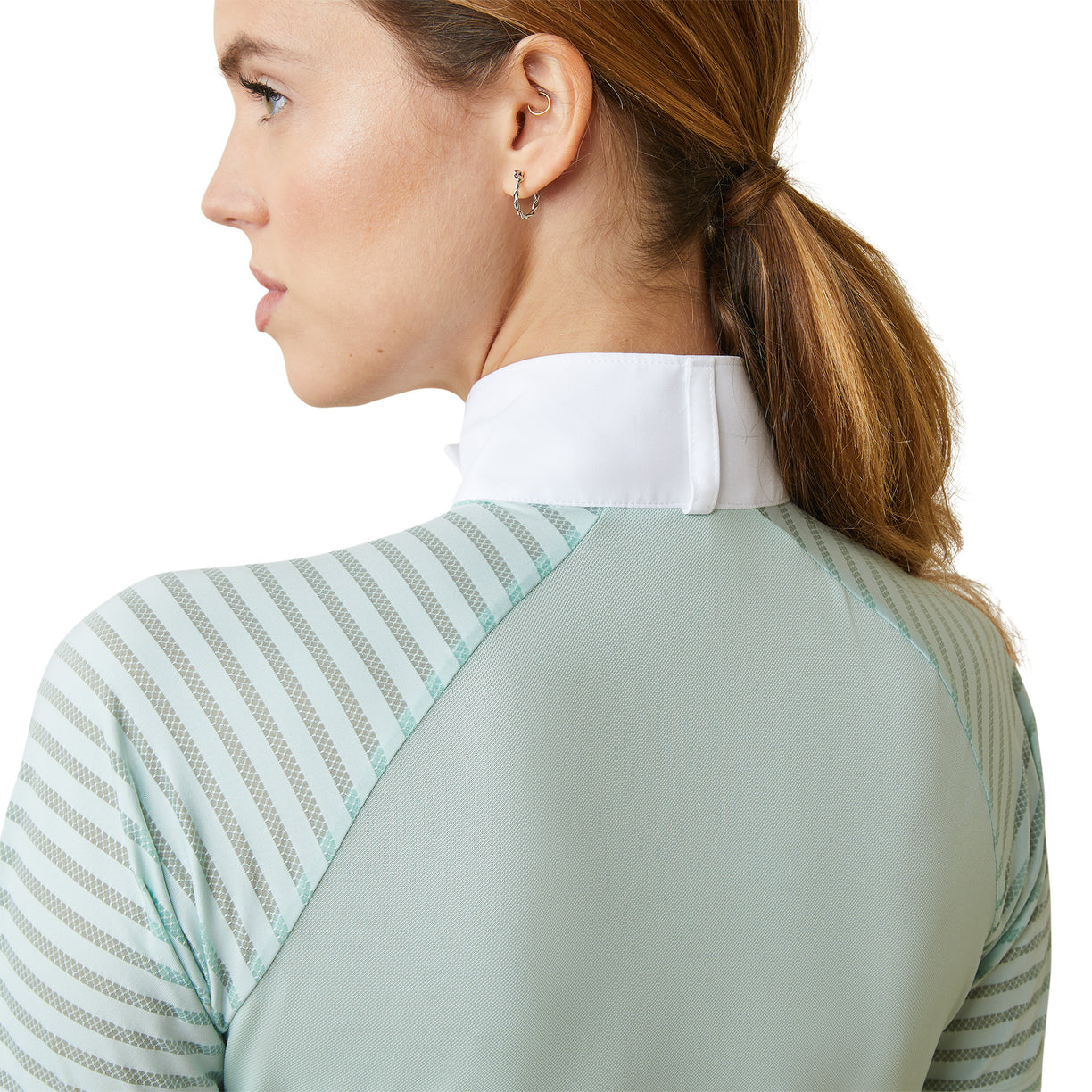 Ariat Women's Aptos Vent Show Shirt in Aqua Foam Colour Detail