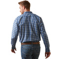 Ariat Men's Pro Series Team Samson Classic Fit Shirt in blue pattern - Back