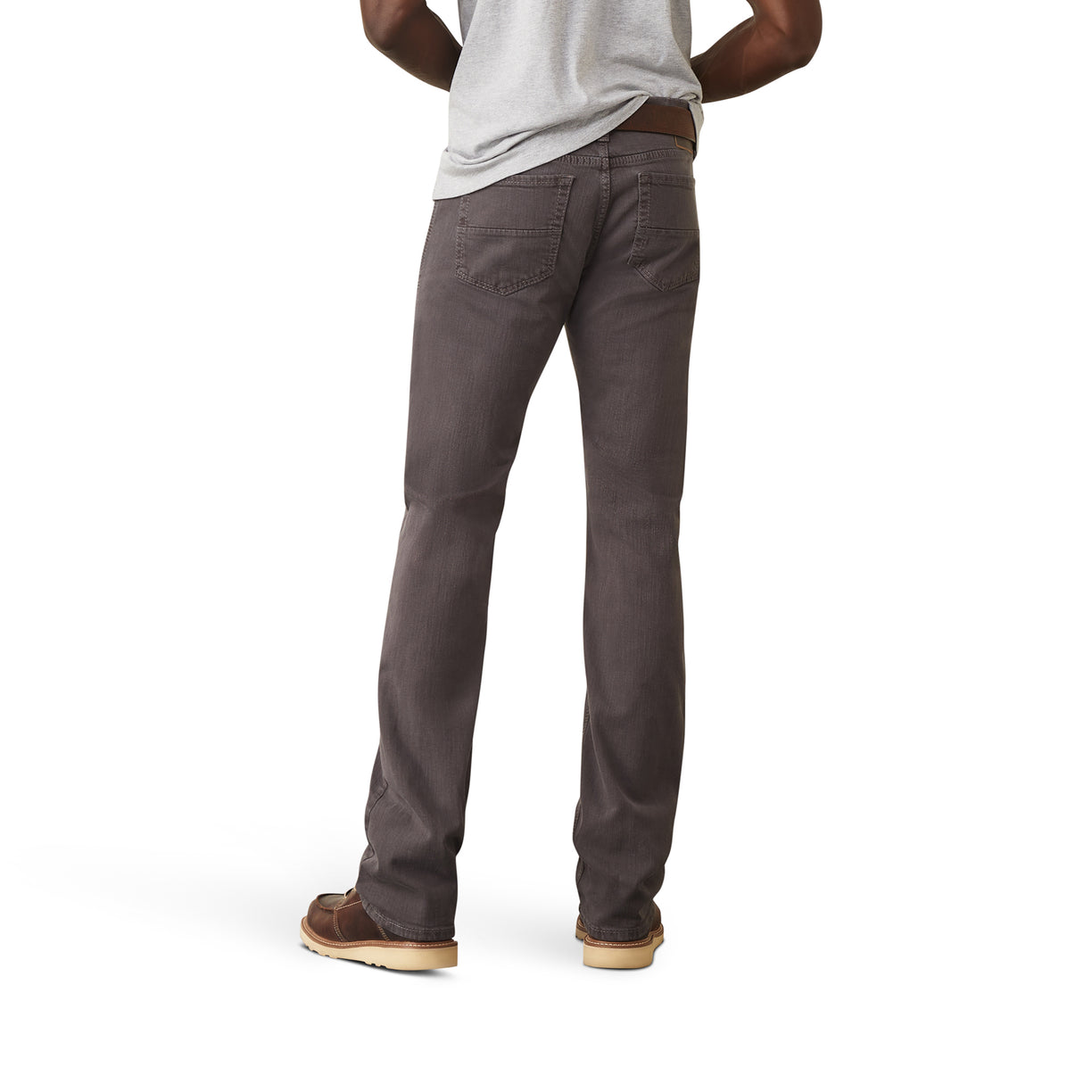 Ariat Men's M7 Rocker Stretch Grizzly Straight Leg Jeans in dark grey denim - Back