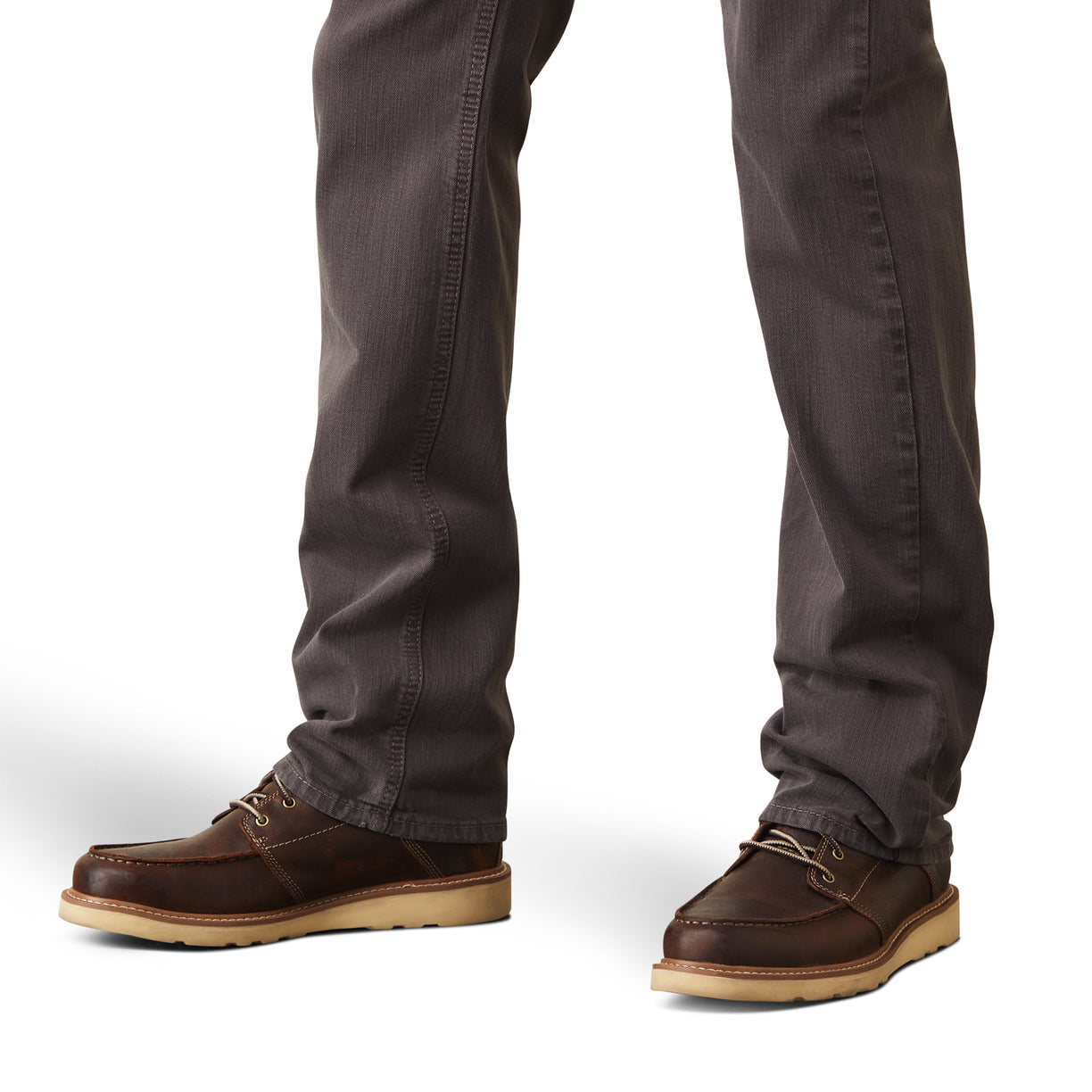 Ariat Men's M7 Rocker Stretch Grizzly Straight Leg Jeans in dark grey denim - Detail