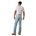 Ariat Men's M5 Straight Leg Eli Jeans in blue denim - Back