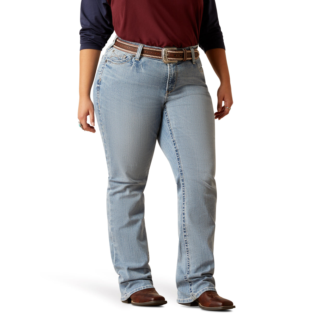 R.E.A.L. Mid Rise Kehlani Boot Cut Jeans