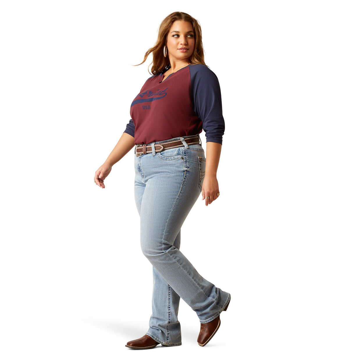 R.E.A.L. Mid Rise Kehlani Boot Cut Jeans