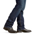 Ariat Men's M5 Straight Dennis Straight Leg Jeans in dark blue denim - Detail