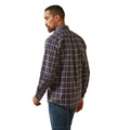 Ariat Men's Clement Shirt in Navy Plaid Back