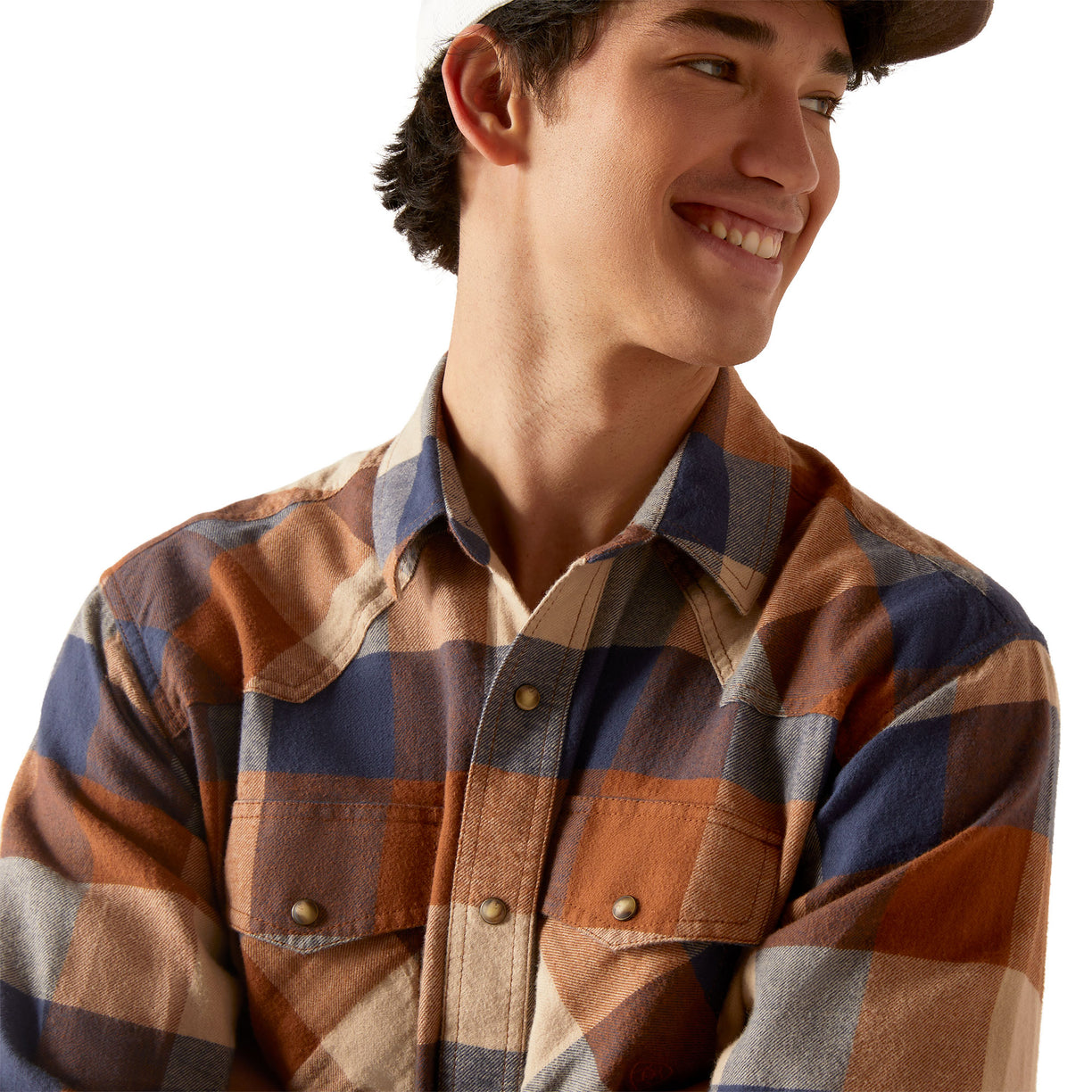 Ariat Men's Haider Retro Fit Shirt in multi-coloured pattern - Detail