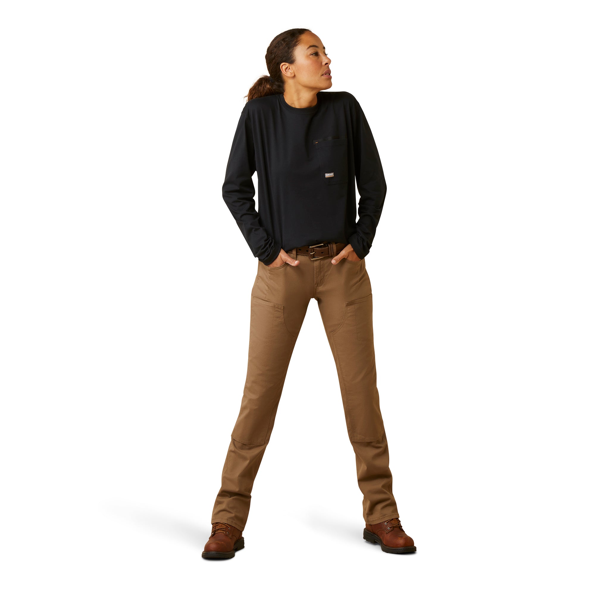 Ariat Rebar Workman - Maglietta da Uomo con Logo, Grigio Erica, XS Ariat Rebar Workman - Maglietta da Uomo con Logo, Grigio Erica, XS