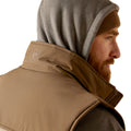 Ariat Men's Crius Insulated Vest in brown & beige - Detail