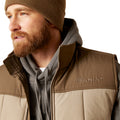 Ariat Men's Crius Insulated Vest in brown & beige - Detail