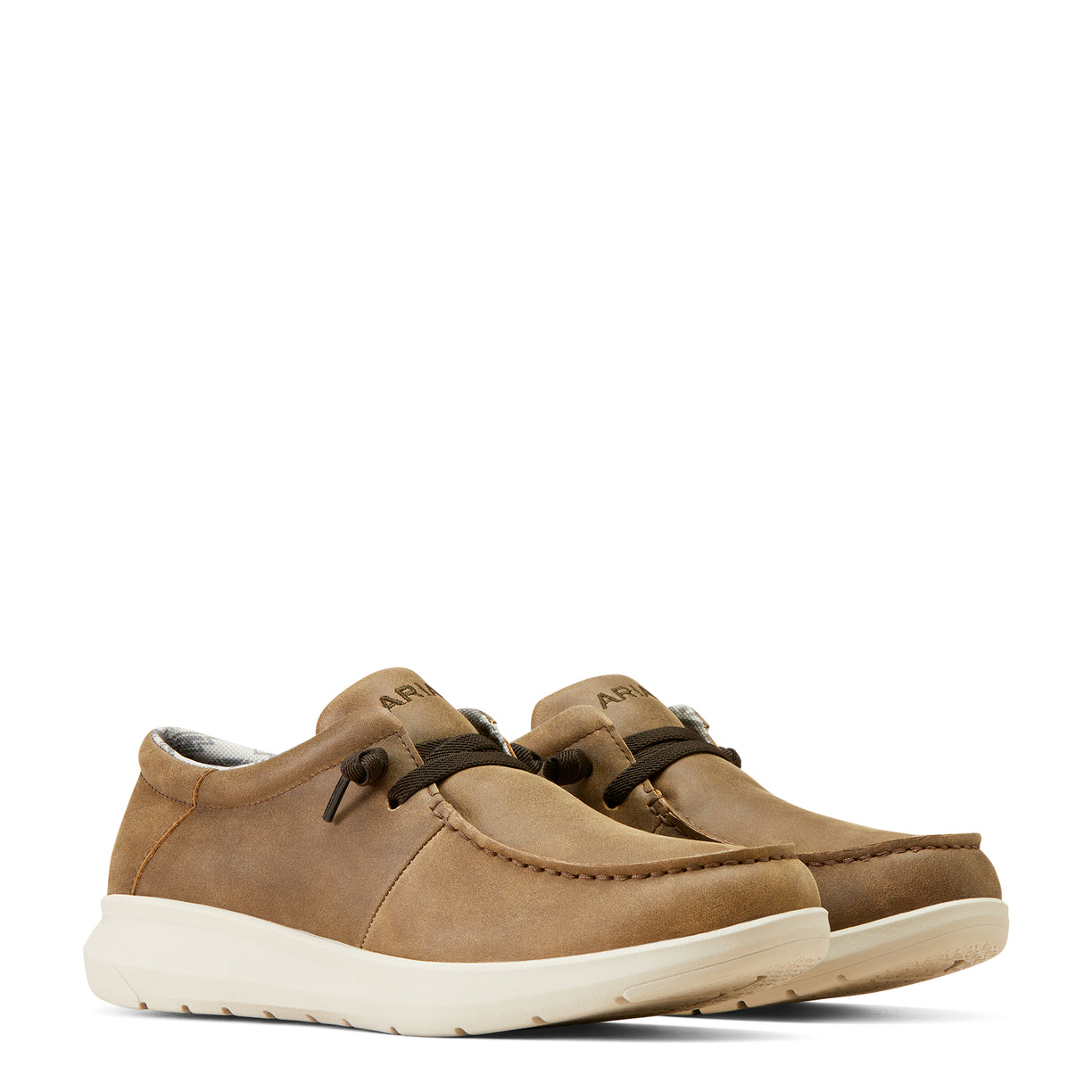 Ariat Men's Hilo Stretch Lace Shoe in brown bomber leather - Pair