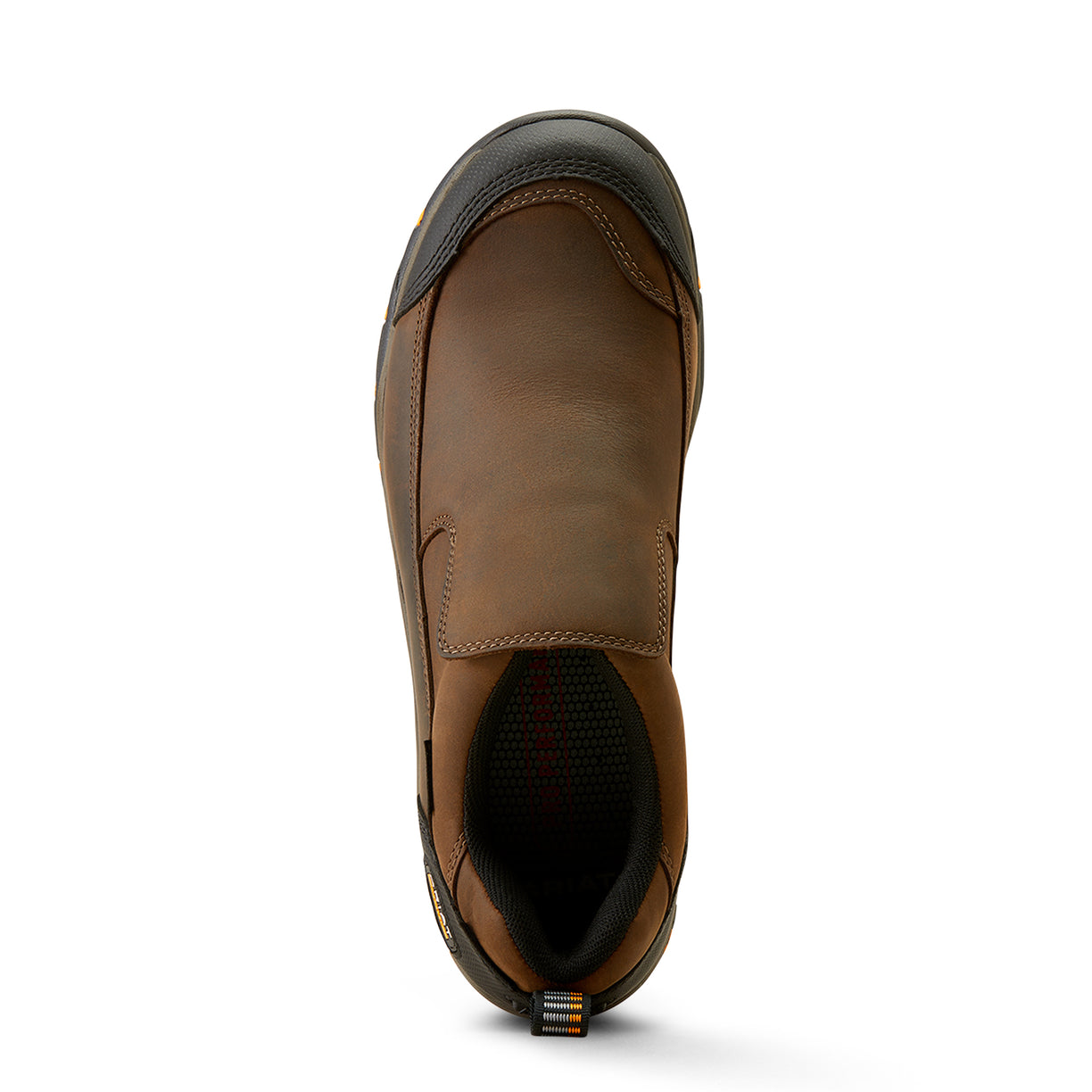 Ariat Men's DuraRalley Waterproof Steel Toe Shoes in distressed brown leather - Top