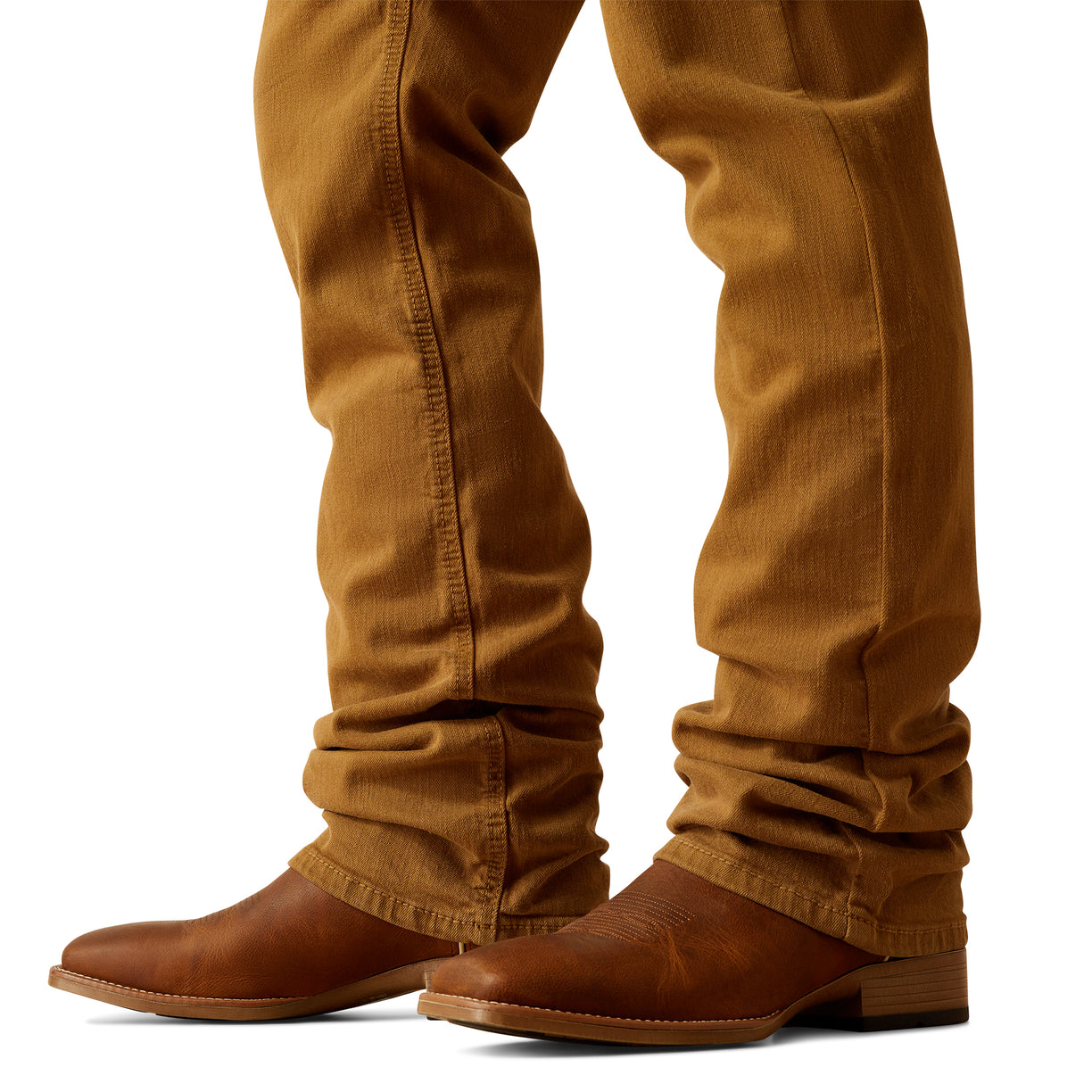 Ariat Men's M5 Straight Hansen Straight Jeans in brown denim - Detail