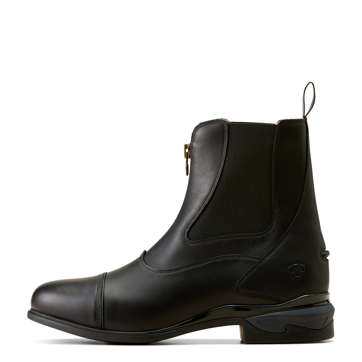 Ariat Men's Devon Zip Paddock Boots in black leather - Side