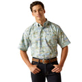 Ariat Men's Edwind Classic Fit Shirt in light blue pattern - Front