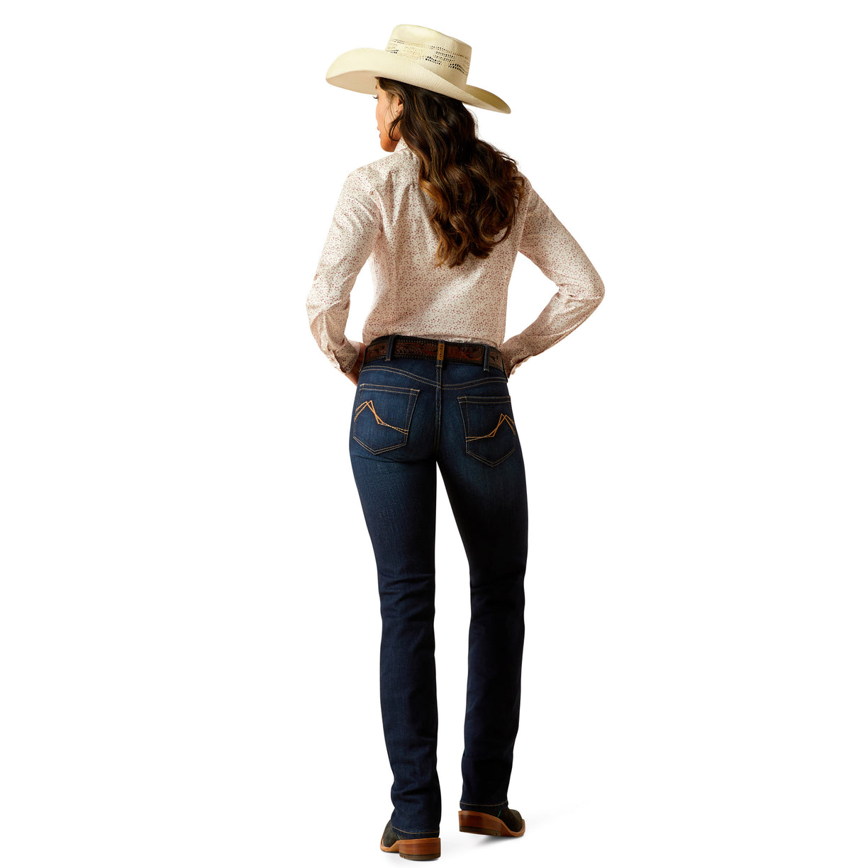 Mid Rise Romana Straight Jeans