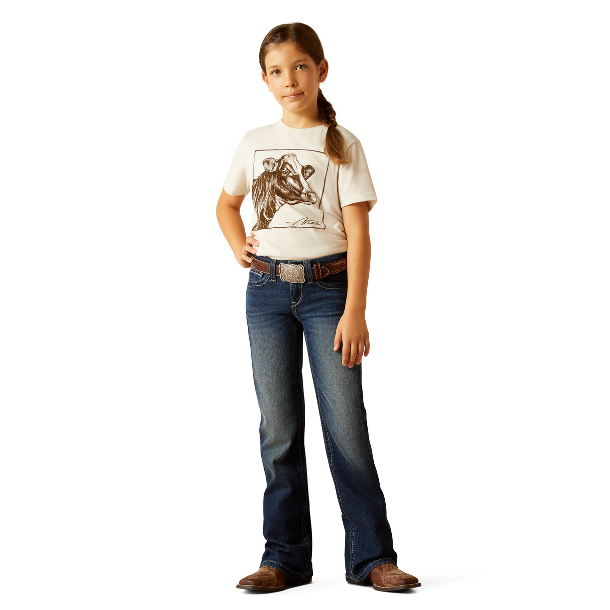 Ariat Kid's Ariana Boot Cut Jeans in Pacific Colour Full