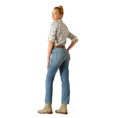 High Rise Bridle Slim Straight Jeans