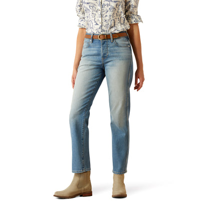 High Rise Bridle Slim Straight Jeans