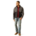 Ariat Men's Logan Softshell Jacket in black & grey - Full