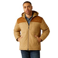 Ariat Men's Crius Hooded Insulated Jacket in Beige & Brown Colour Front