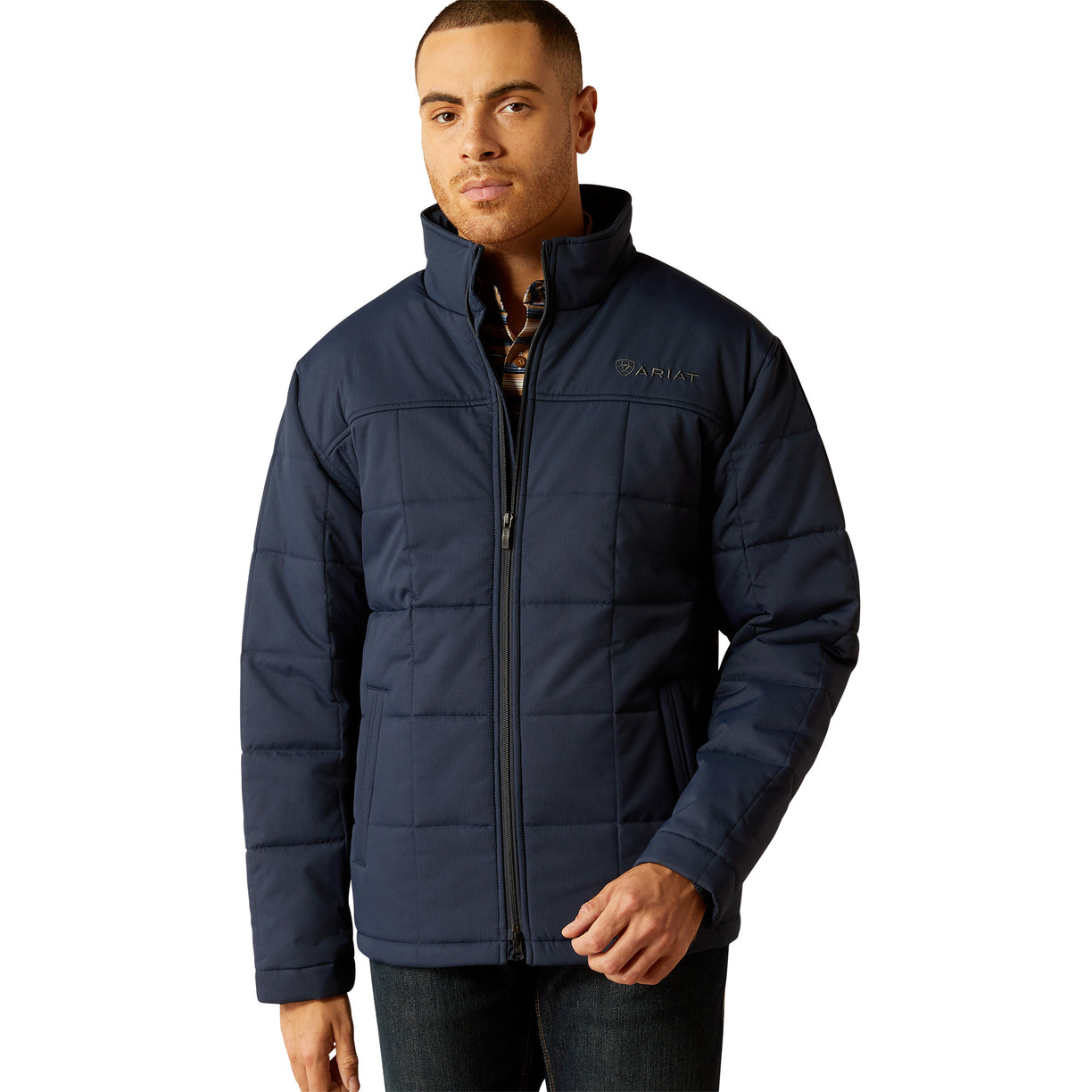 Ariat Men's Crius Insulated Jacket in Dark Blue Front