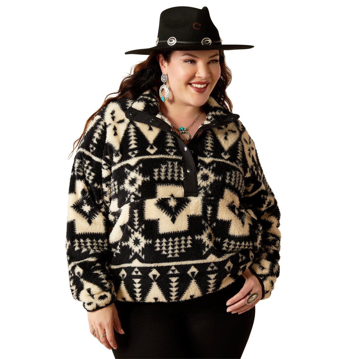 Berber Snap Front Sweatshirt