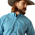 Ariat Men's Johnson Classic Fit Shirt in blue - Detail