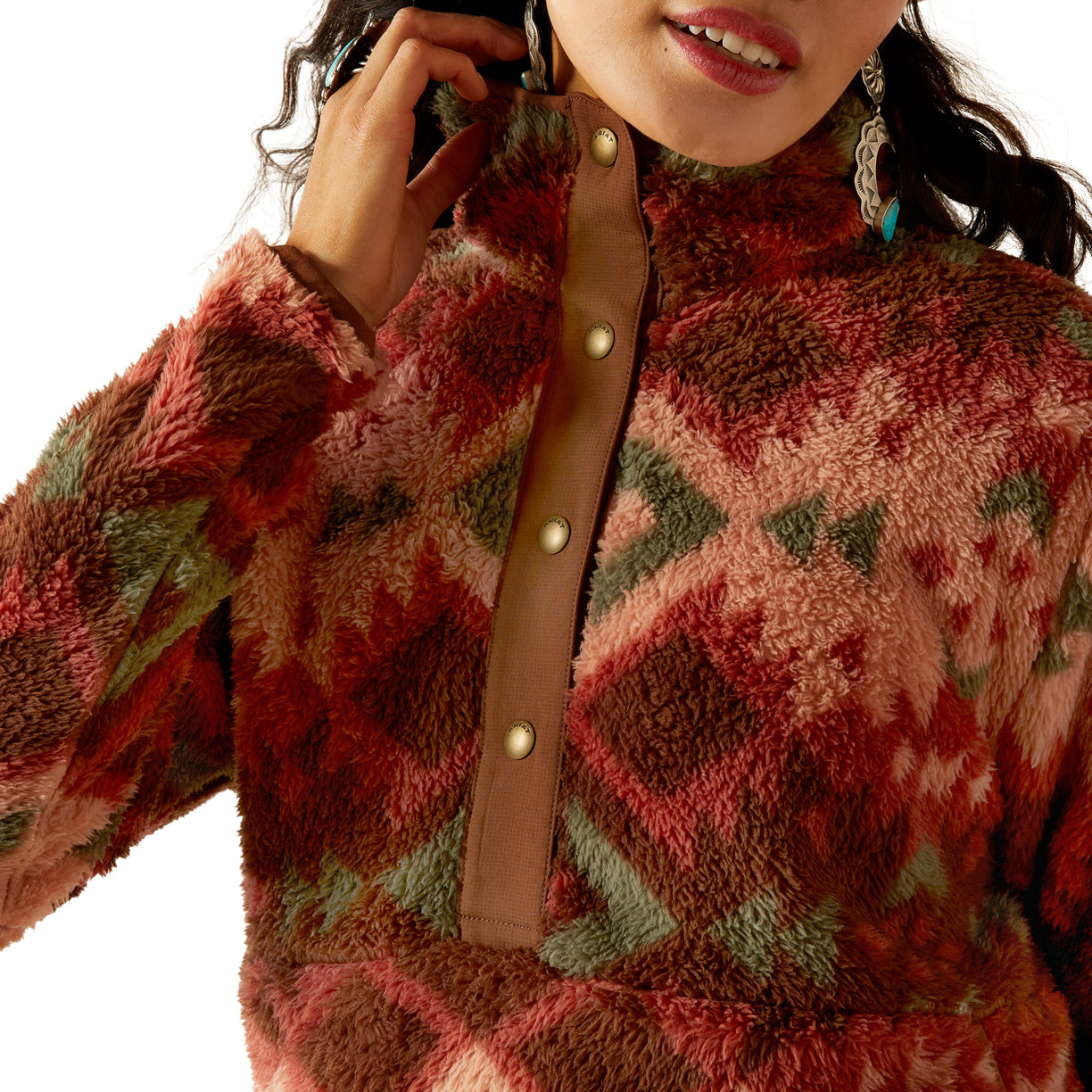 Berber Snap Front Sweatshirt