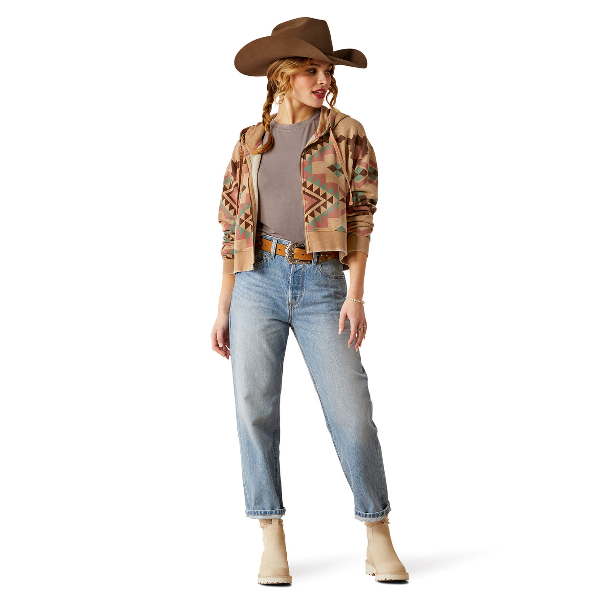 Sunset Spark Crop Hoodie