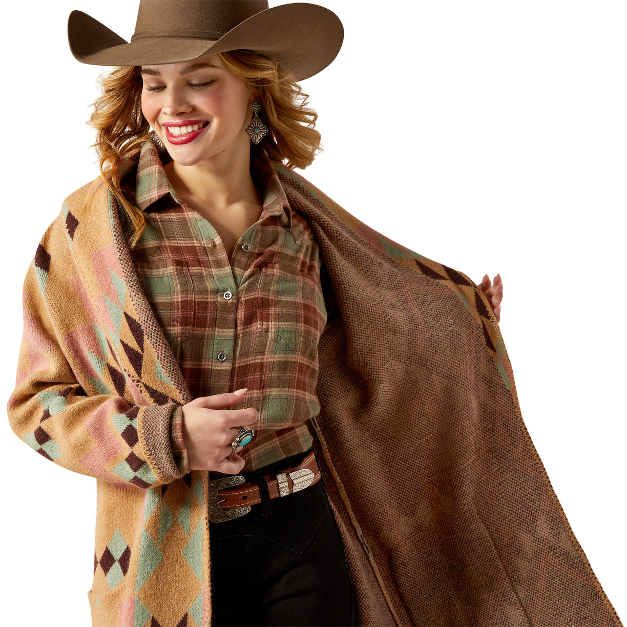 Sunset Chic Blanket Coat