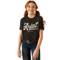 Ariat Kid's Ariat Boot Script T-Shirt in Charcoal Heather Colour Front