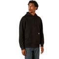 Man wearing a black hoodie on a white background