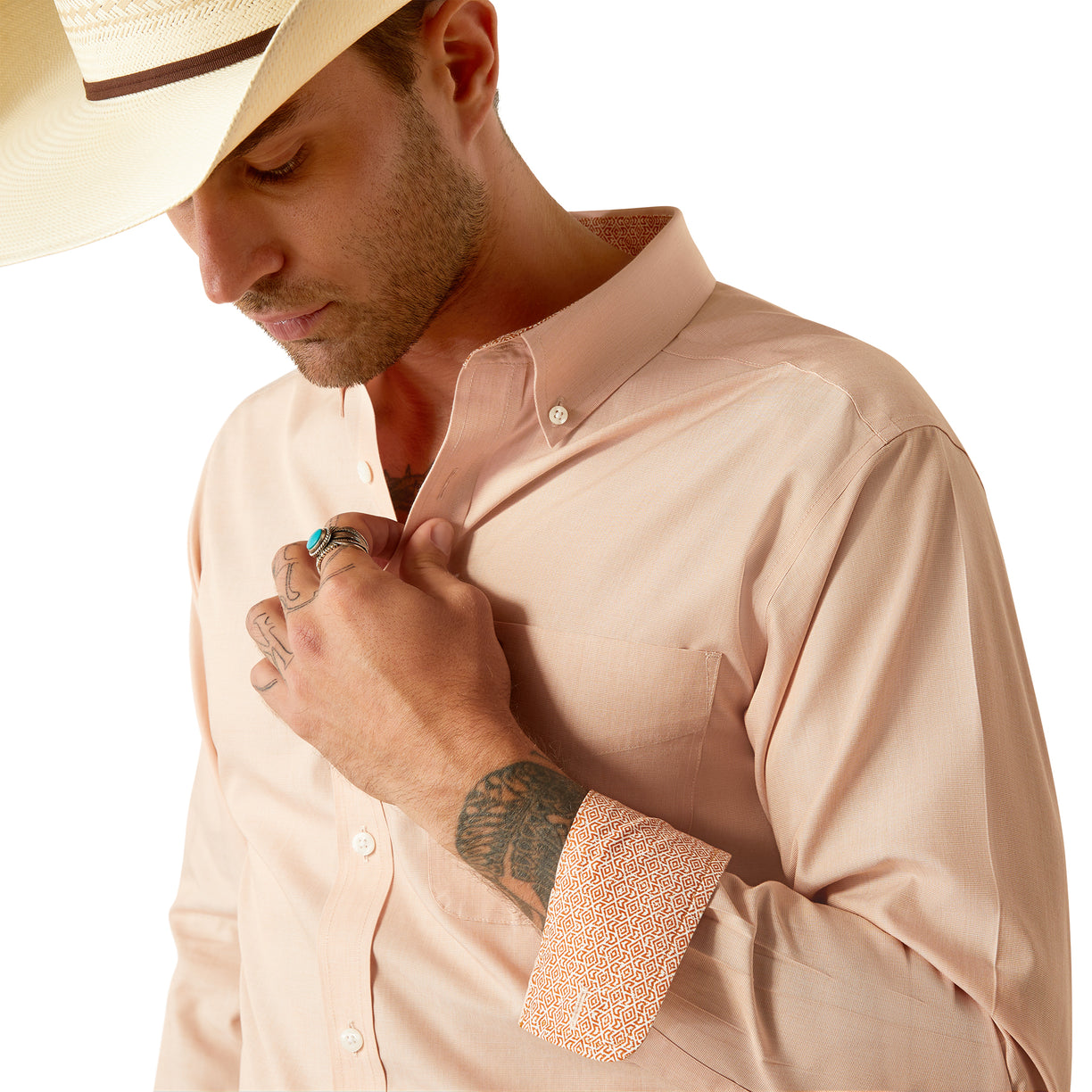 Wrinkle Free Solid Fitted Shirt