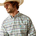 Ariat Men's Judge Classic Fit Shirt in multi-coloured pattern - Detail