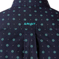 Ariat Men's Jacobi Classic Fit Shirt in navy pattern - Detail