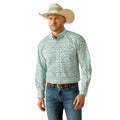 Ariat Men's Jerome Classic Fit Shirt in light blue pattern - Front