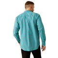 Ariat Men's Jordy Classic Fit Shirt in blue pattern - Back