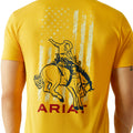 Ariat Men's Rodeo Proud T-Shirt in Gold Heather Colour Detail