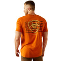 Ariat Men's Barb Shield T-Shirt in Rust Colour Back