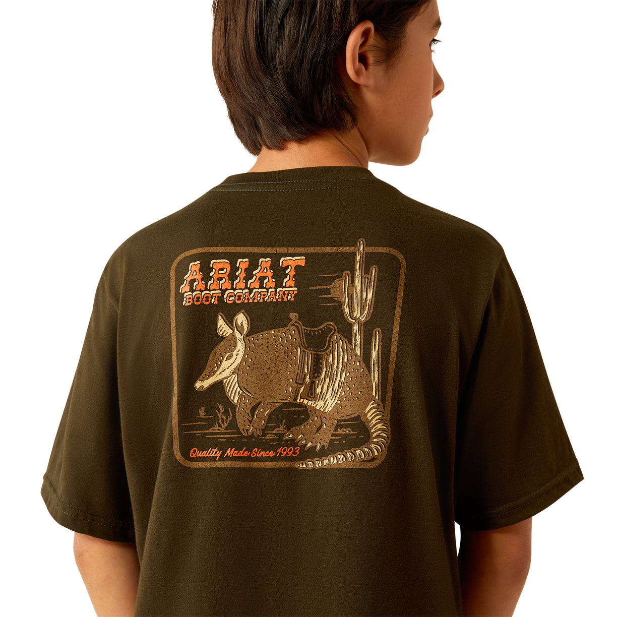 Ariat Kid's Ariat Armadillo on a Half Shell T-Shirt Detail